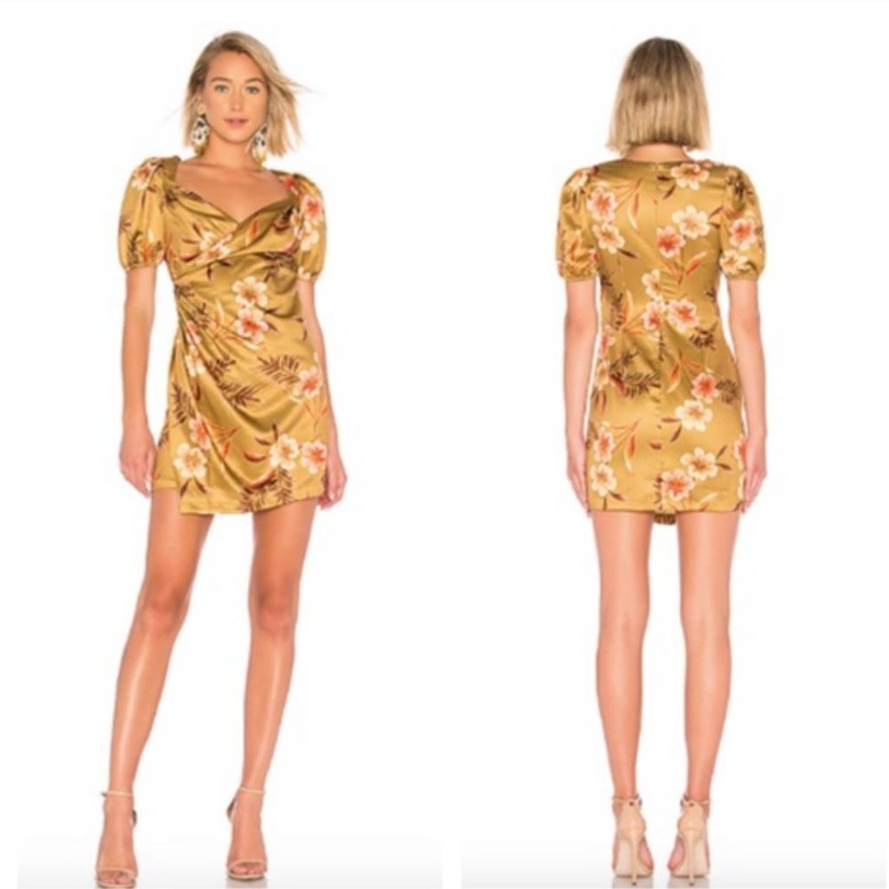 🔥Sales - Revolve LPA Pinched Wrap Dress in Lush Tropics - Size S